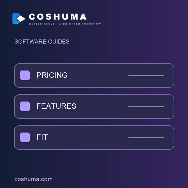 COSHUMA software selection guide: compare pricing, features and fit.