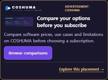 Mobile-sized view of the COSHUMA comparison house advertisement.